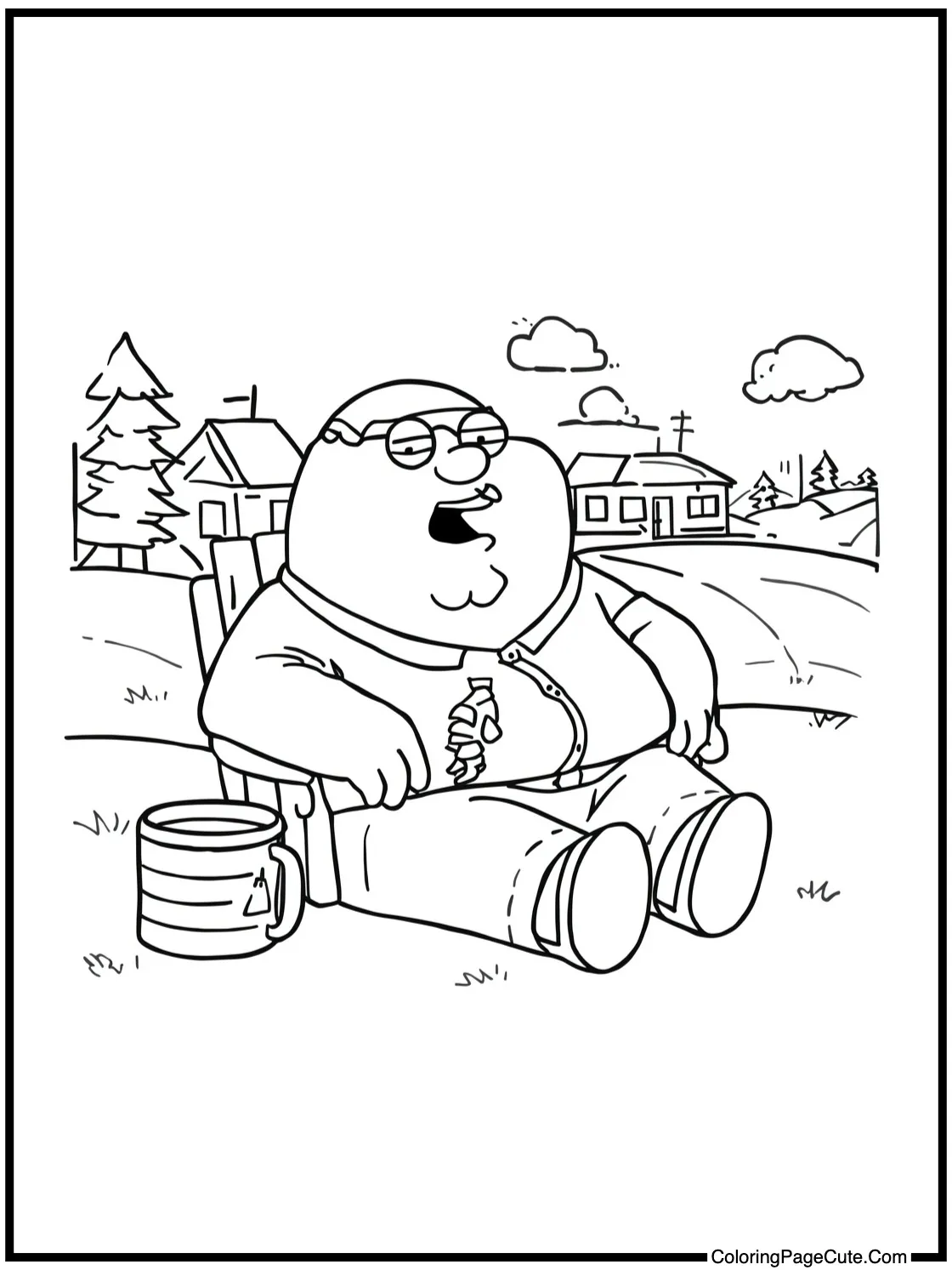 Brian relaxing outdoors.