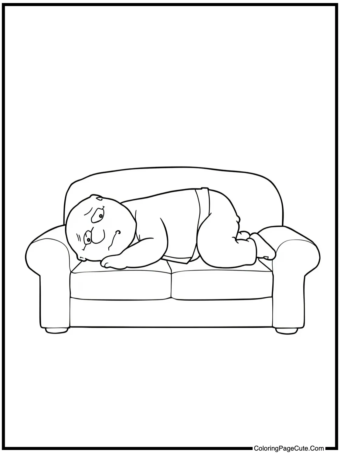 Peter napping on couch.