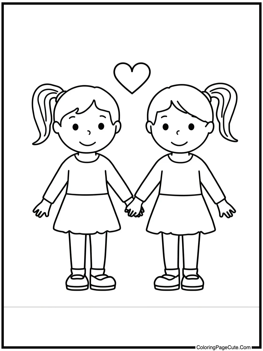 Friends holding hands.