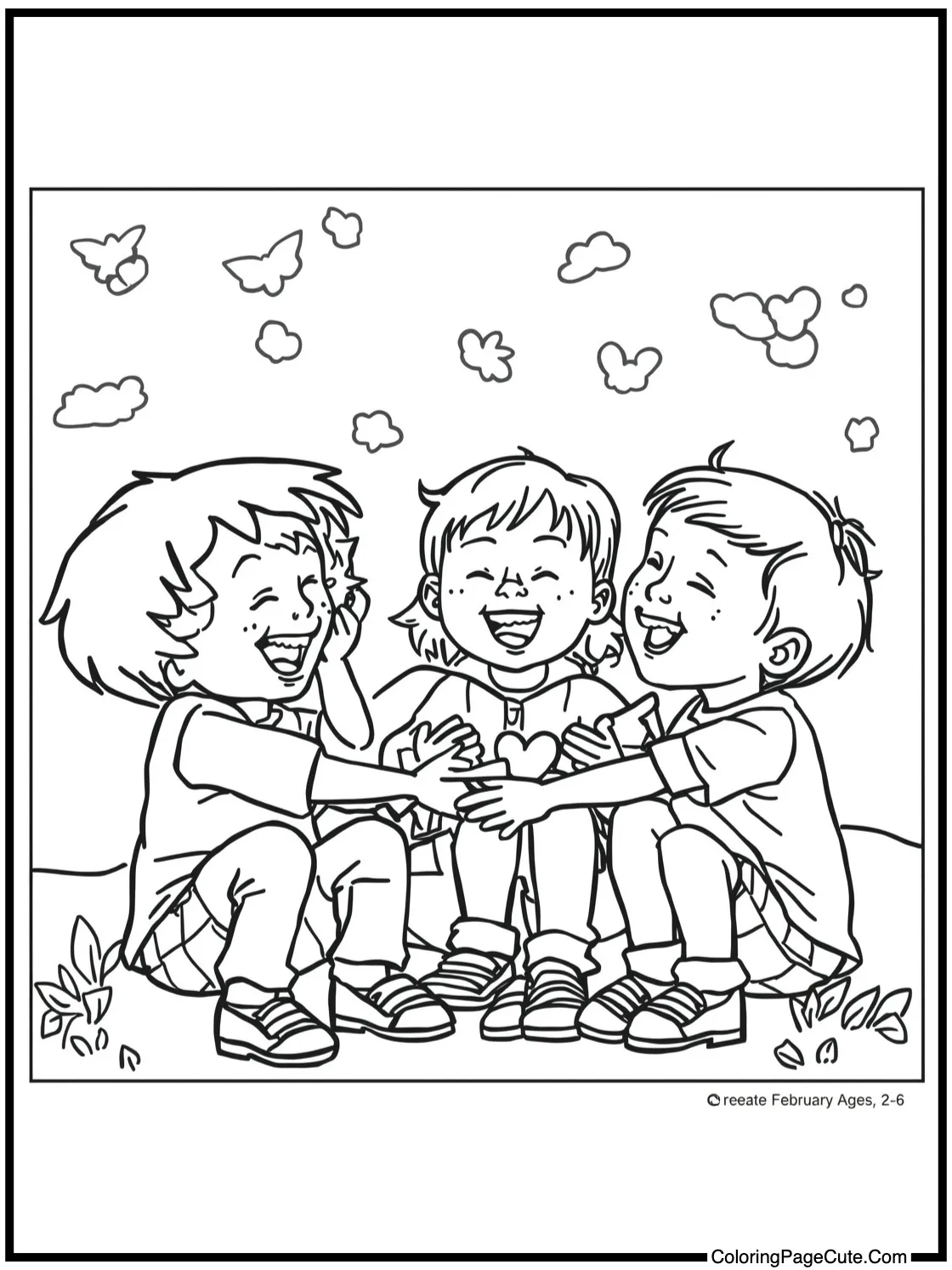 Children laughing together.