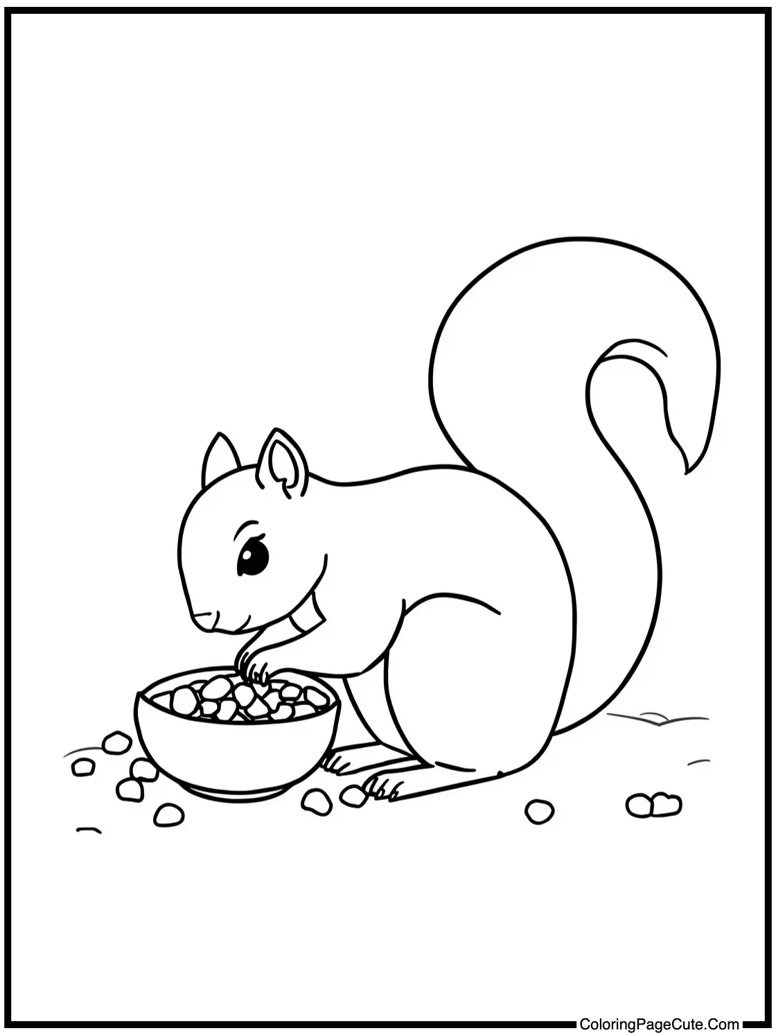 Little squirrel gathering.