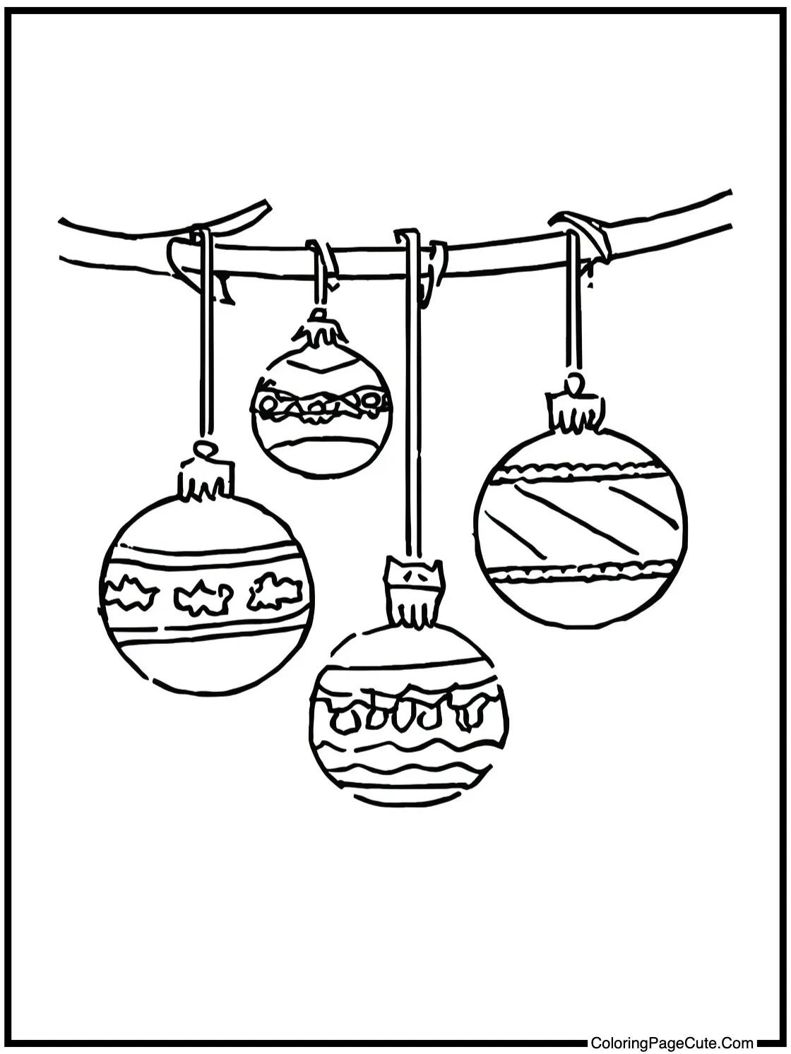 Hanging ornaments joyfully.