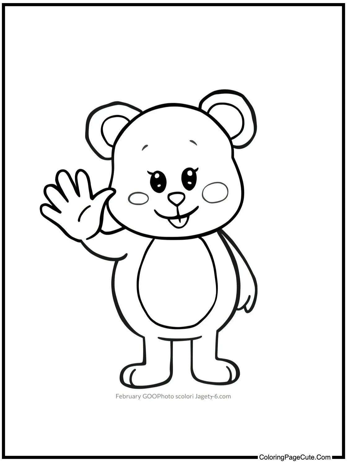 Waving friendly hello.