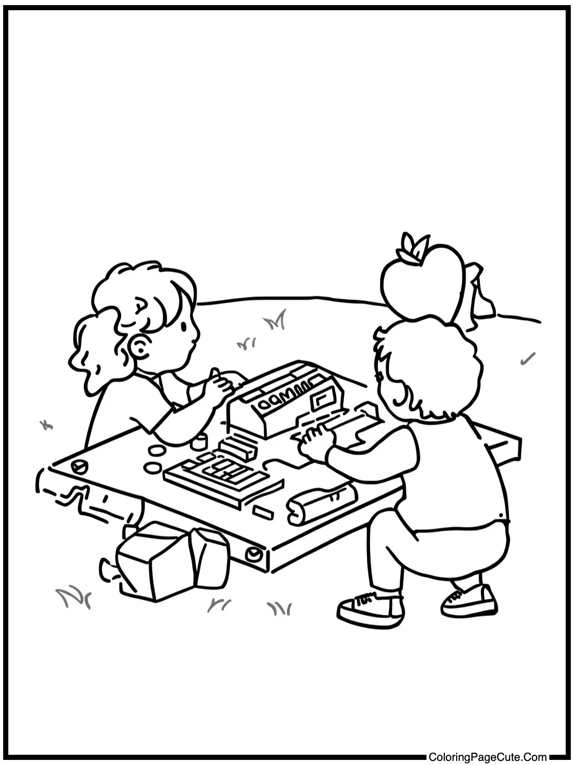 Playing board games.