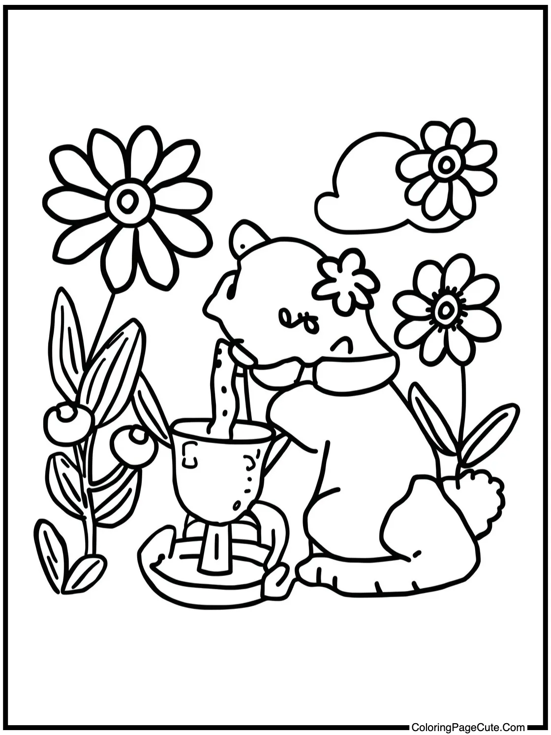 Painting beautiful pictures.