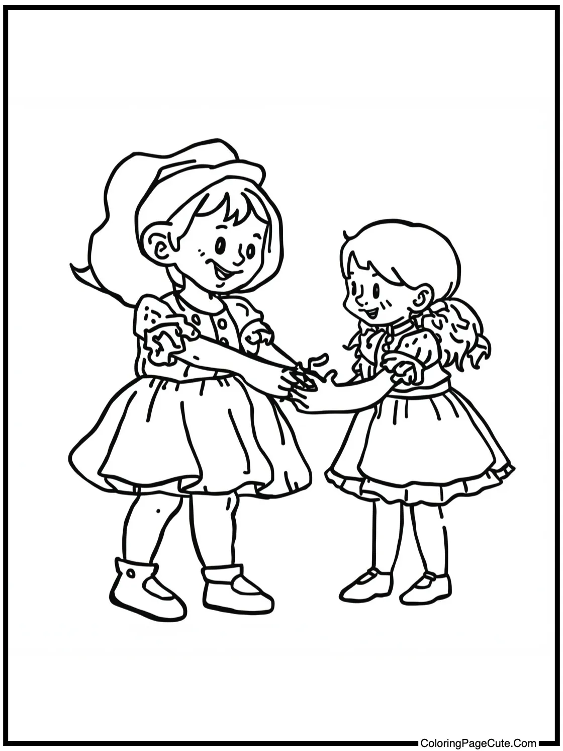 Playing dress-up games.