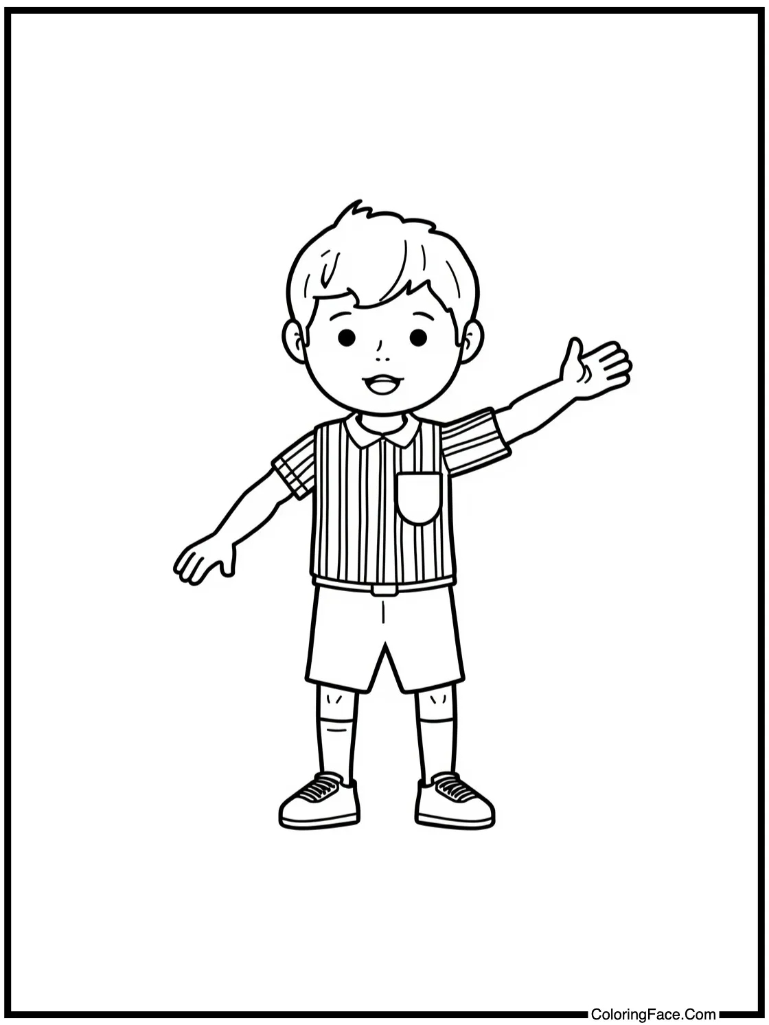 of a referee signaling