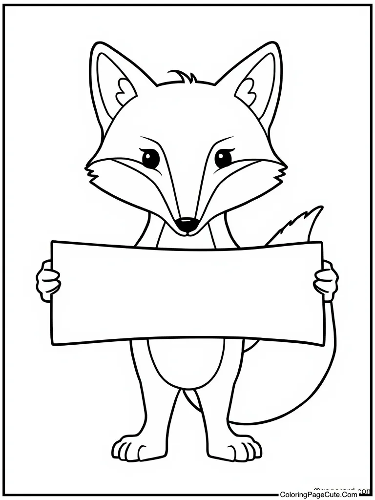 Creature holding banner