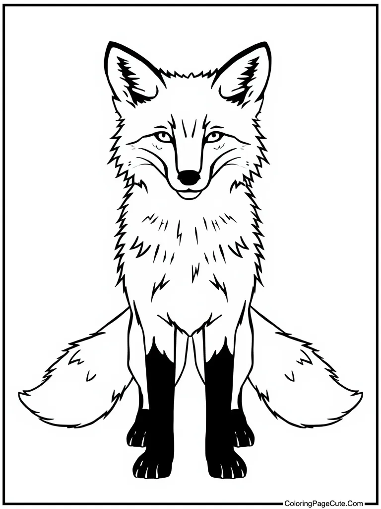 Wild canine standing alert