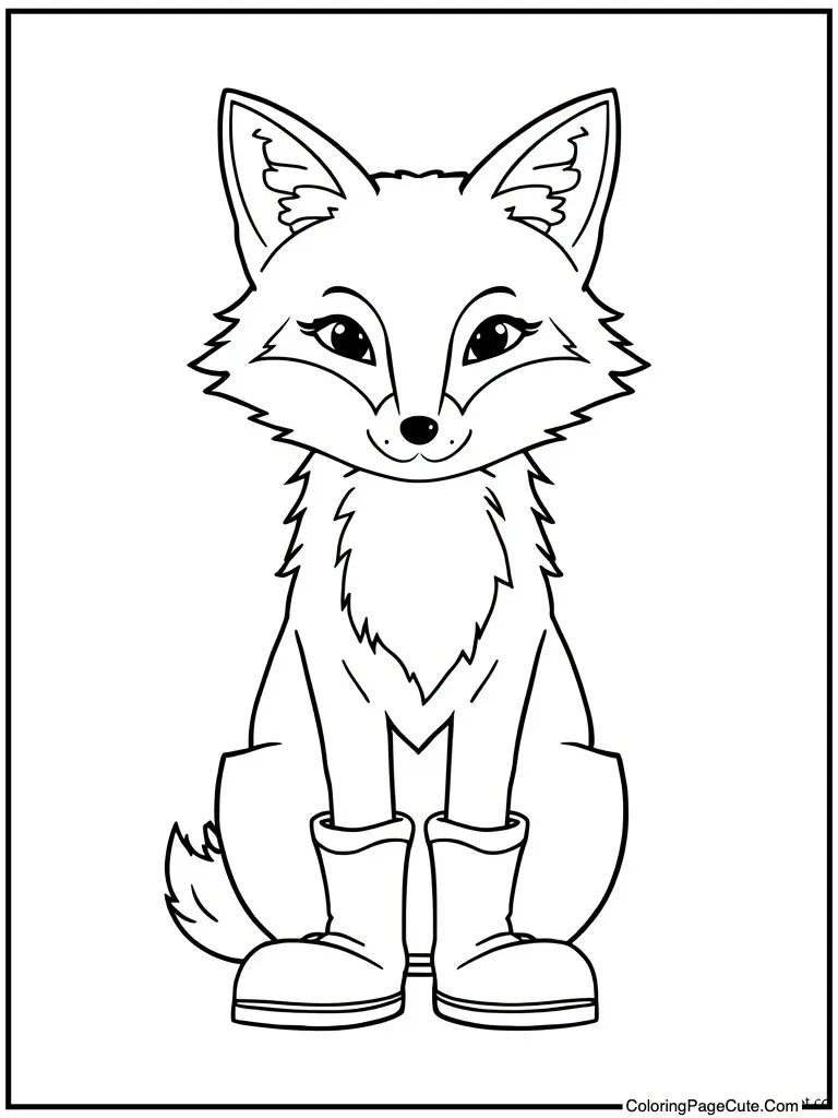 Wild canine wearing boots