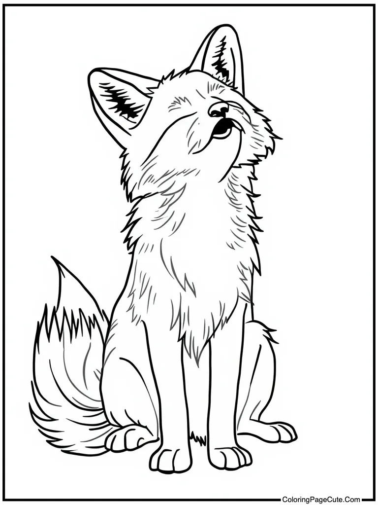 Wild canine singing song