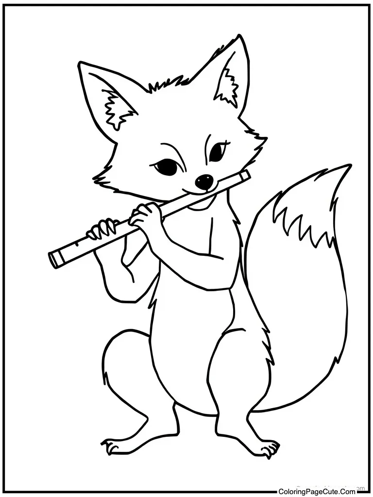 Creature playing the flute