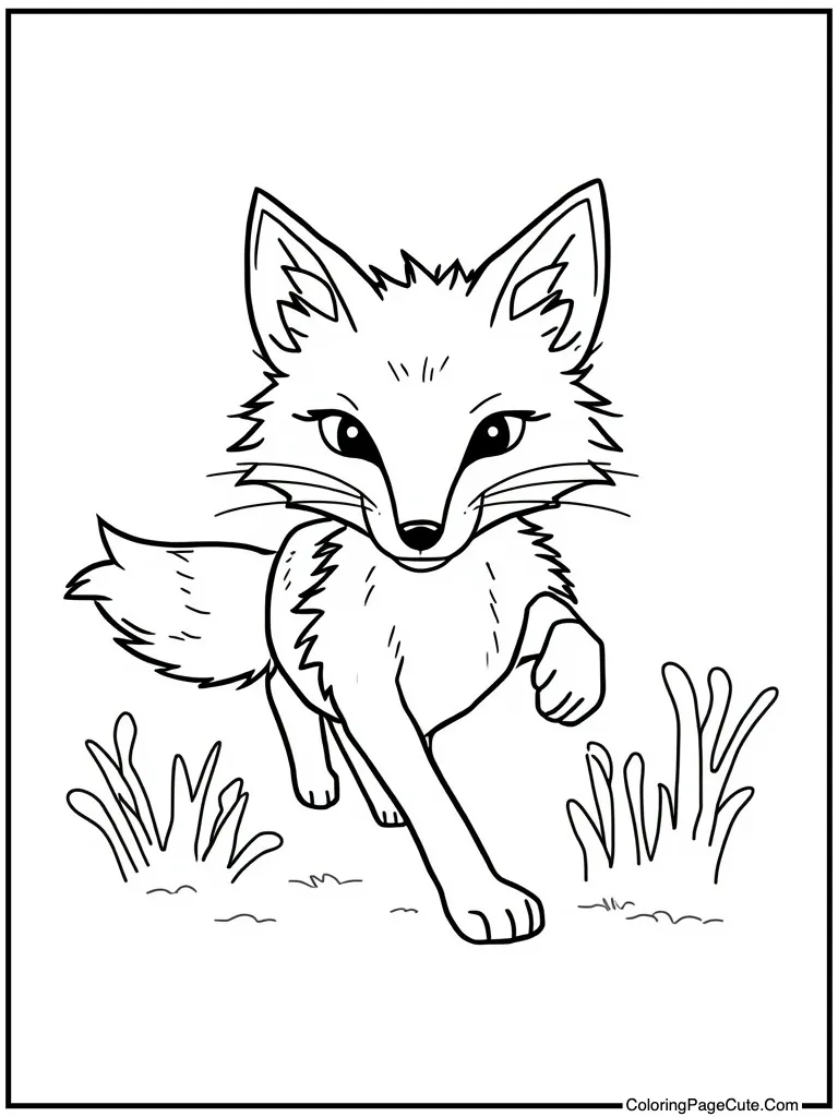 Wild animal running fast