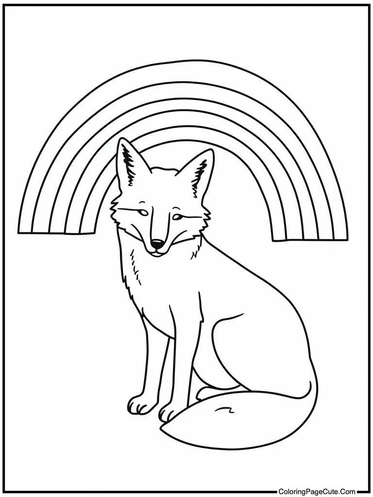 Animal under rainbow