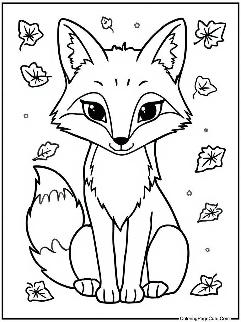 Creature with autumn leaves