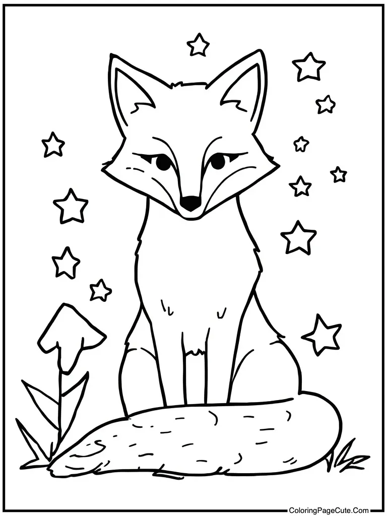 Forest creature near stars