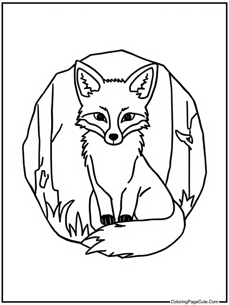 Forest creature near hole