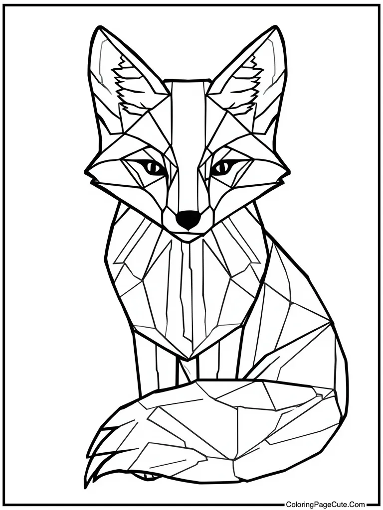 Wild canine geometric style