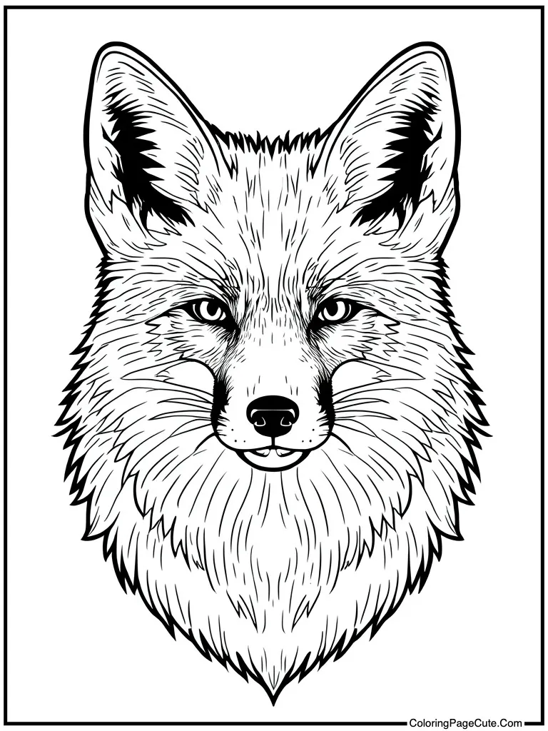 Wild canine head portrait