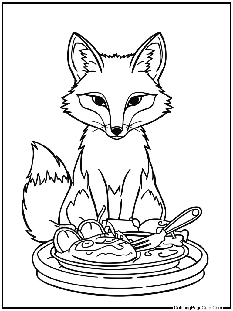 Wild canine making dinner