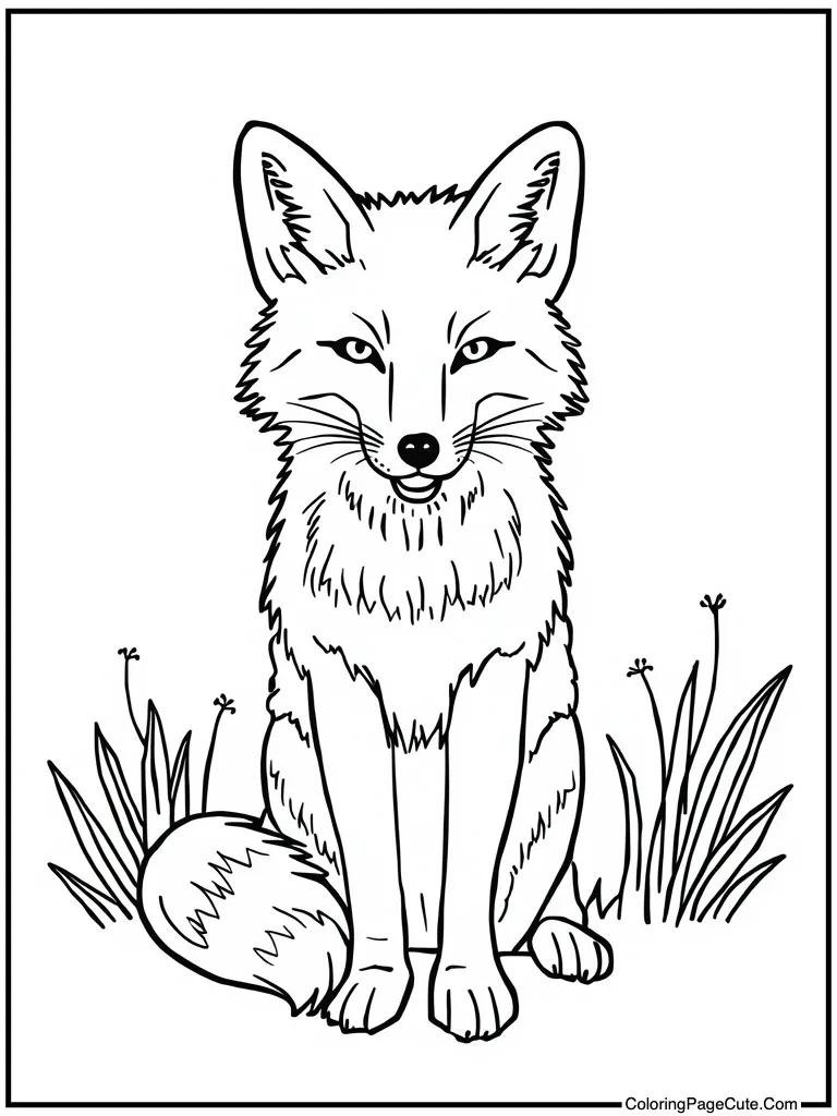 Wild canine near tent