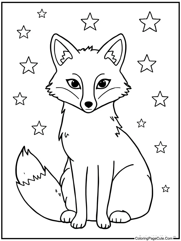 Wild canine under stars