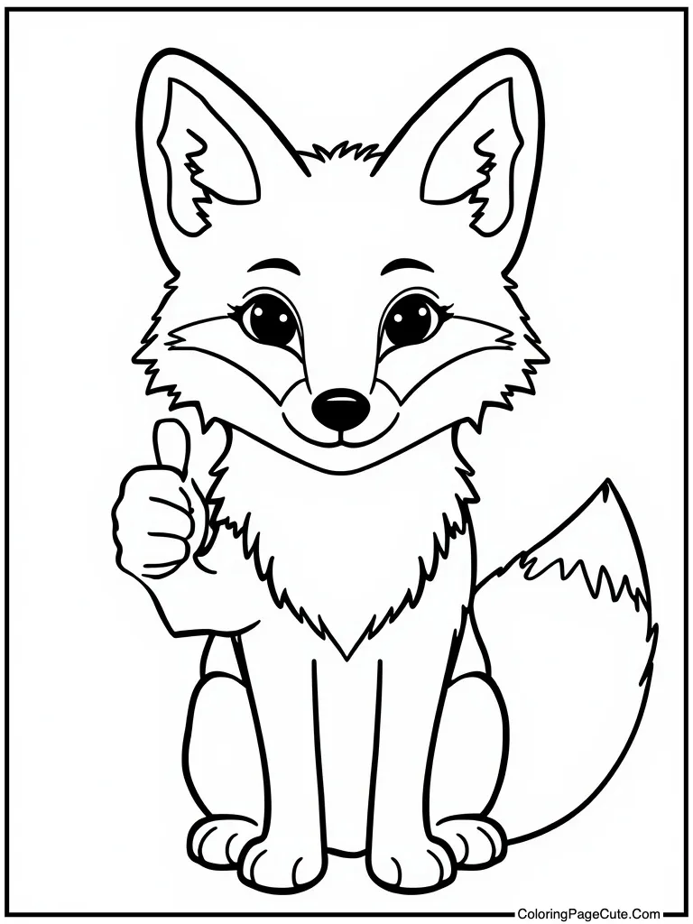 Wild canine giving thumbs-up