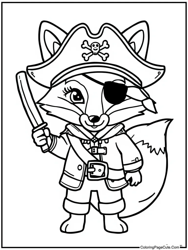 Animal dressed as pirate