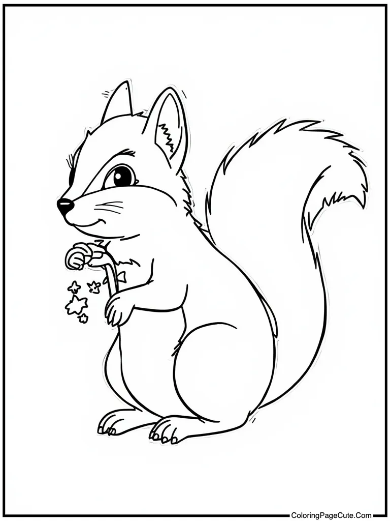 Animal riding squirrel