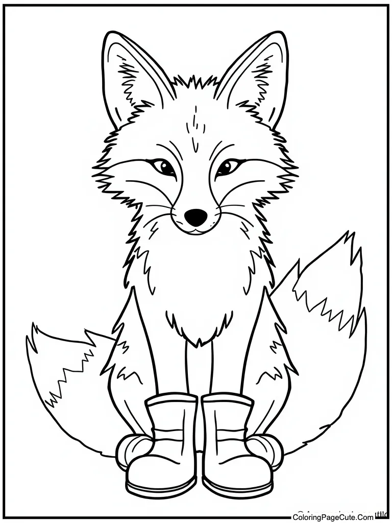 Wild canine with boots