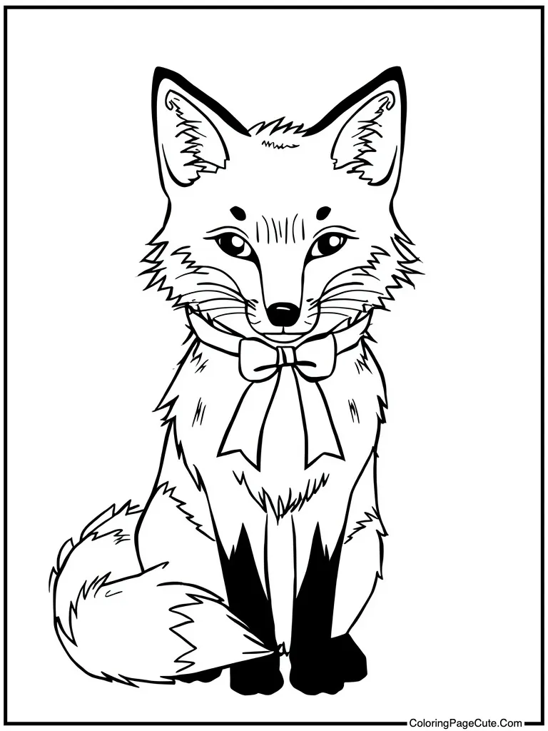 Wild canine with ribbons