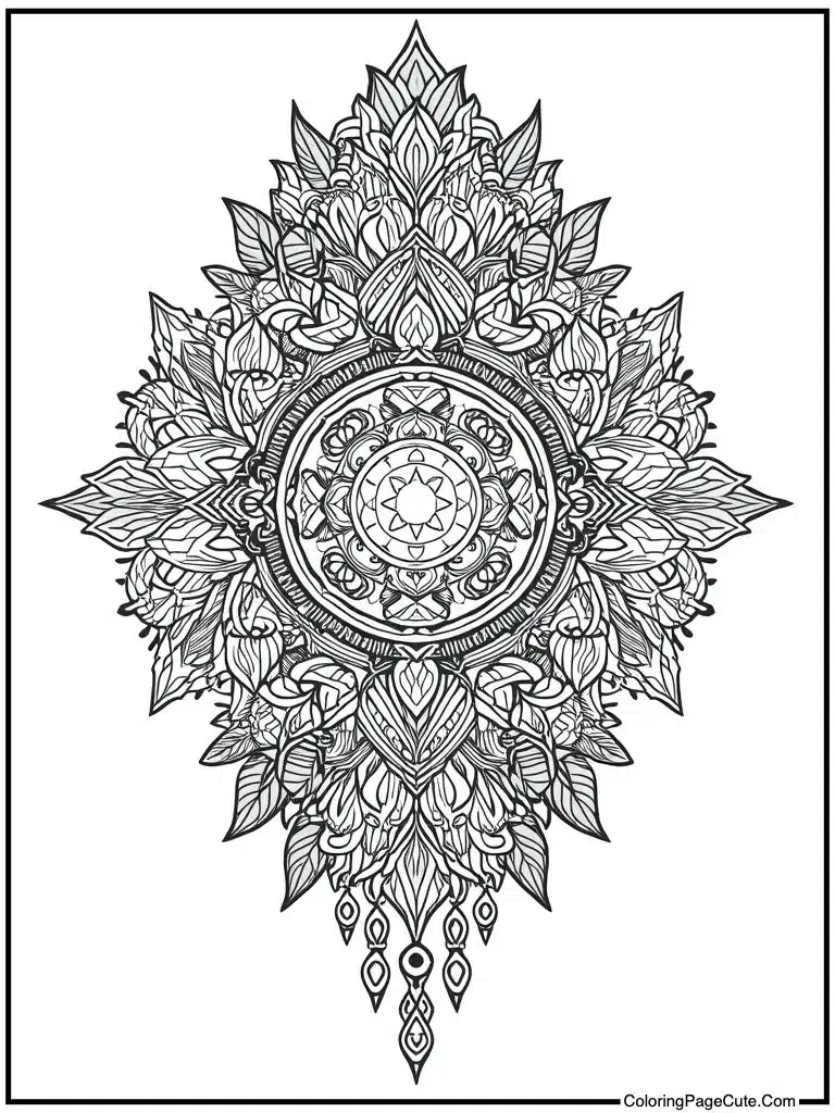 Intricate fantasy drawing