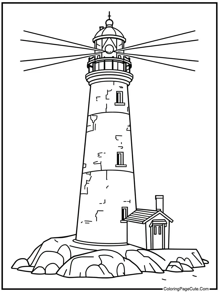 Complex lighthouse illustration