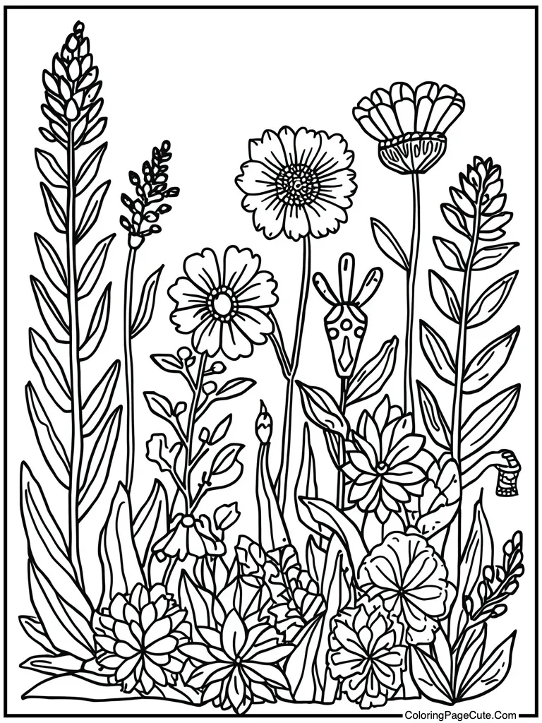 Intricate garden motif