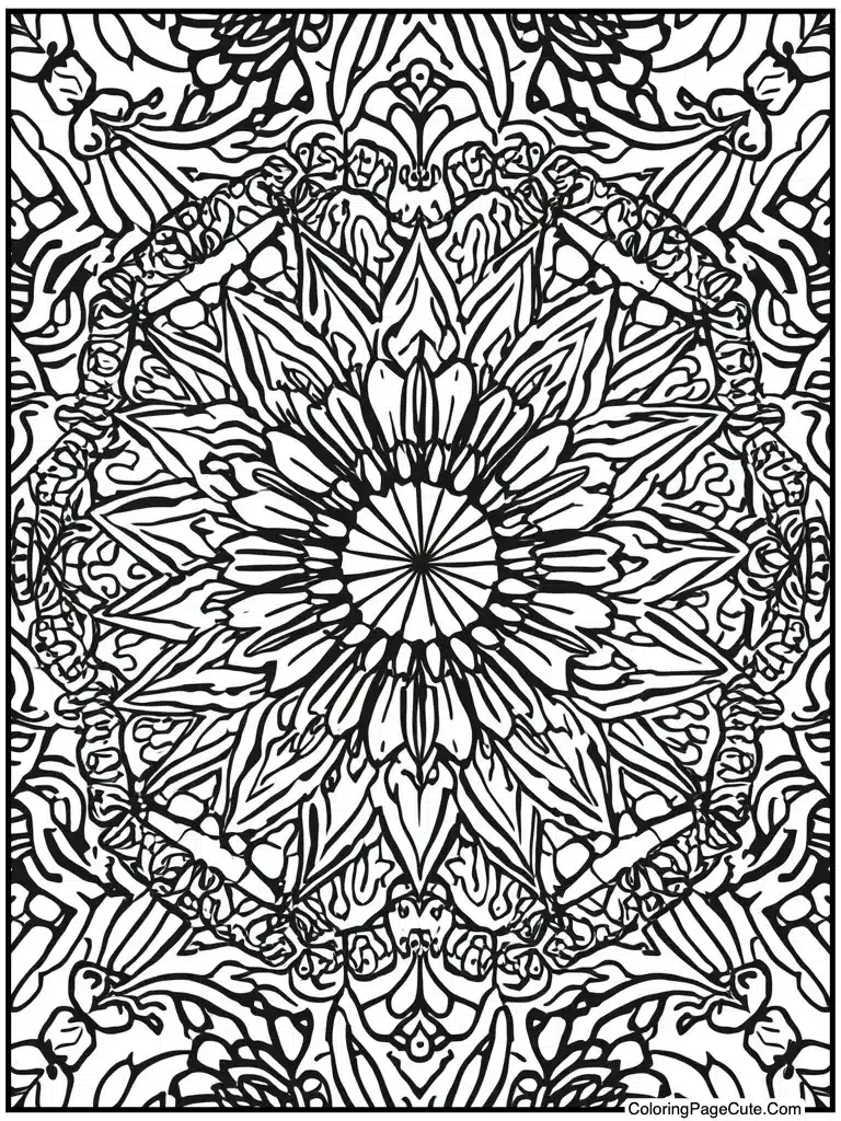 Complex zentangle design
