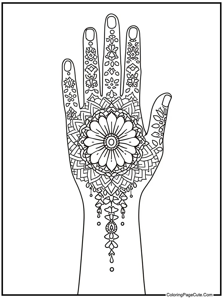 Advanced mehndi illustration