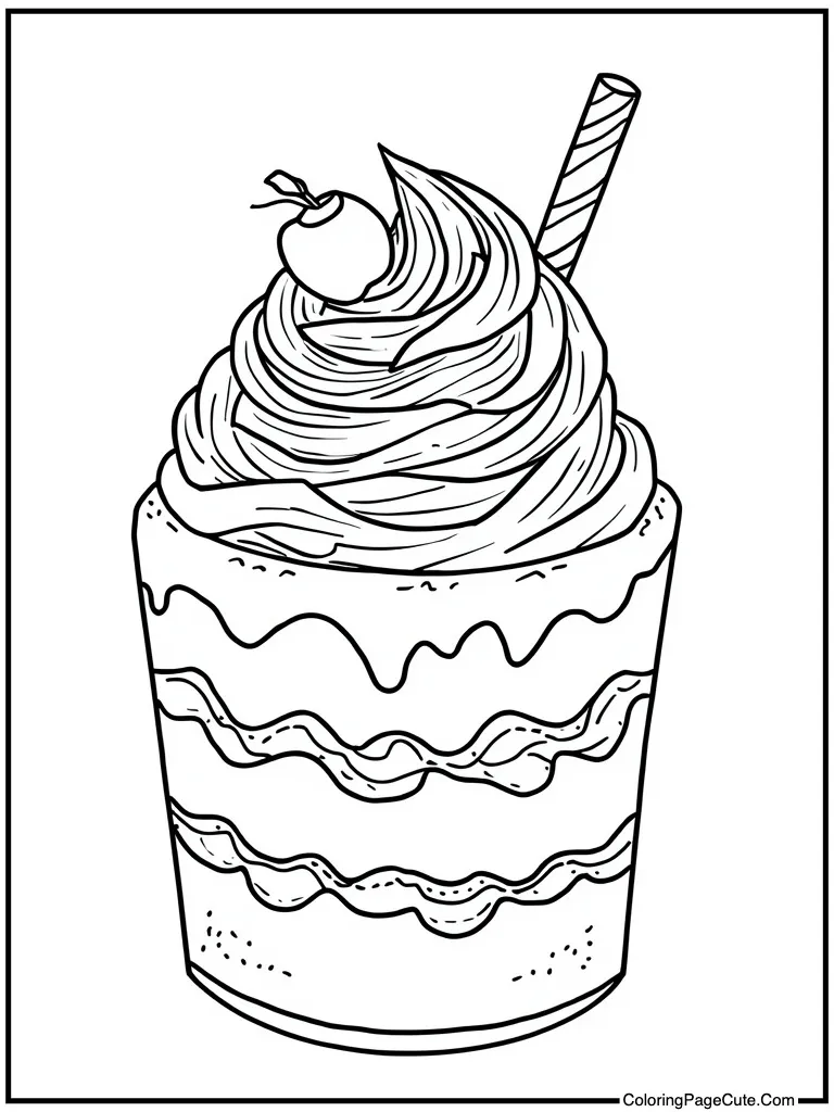 Detailed dessert illustration