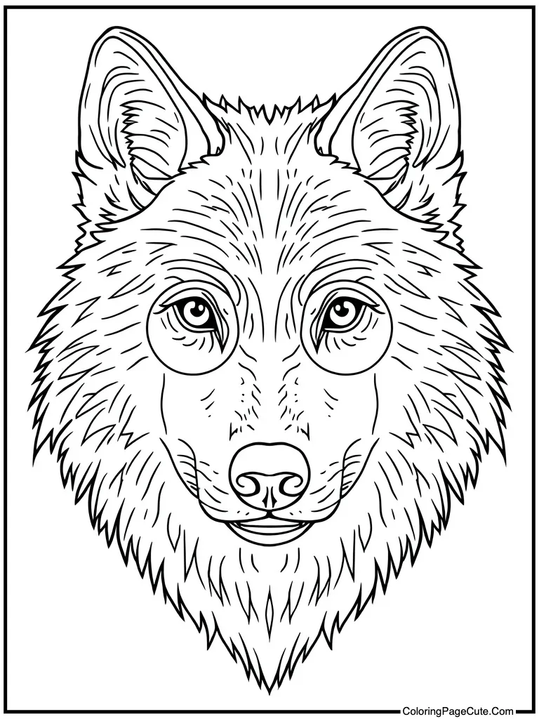 Advanced wolf portrait