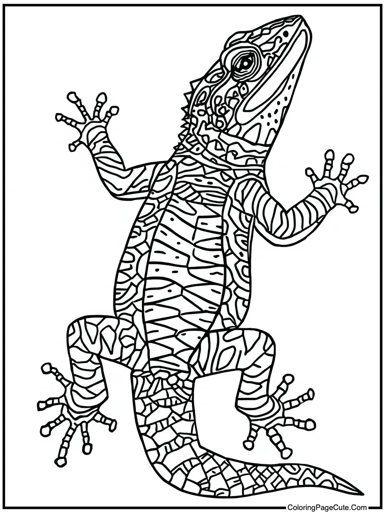 Detailed reptile motif