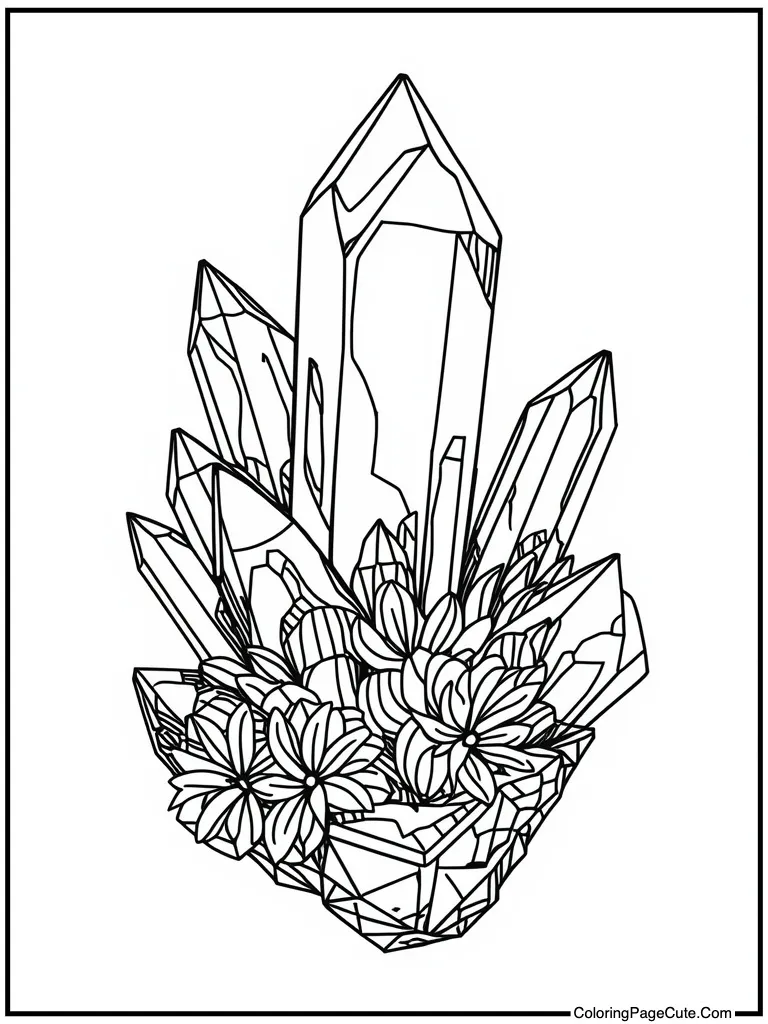 Intricate crystal illustration