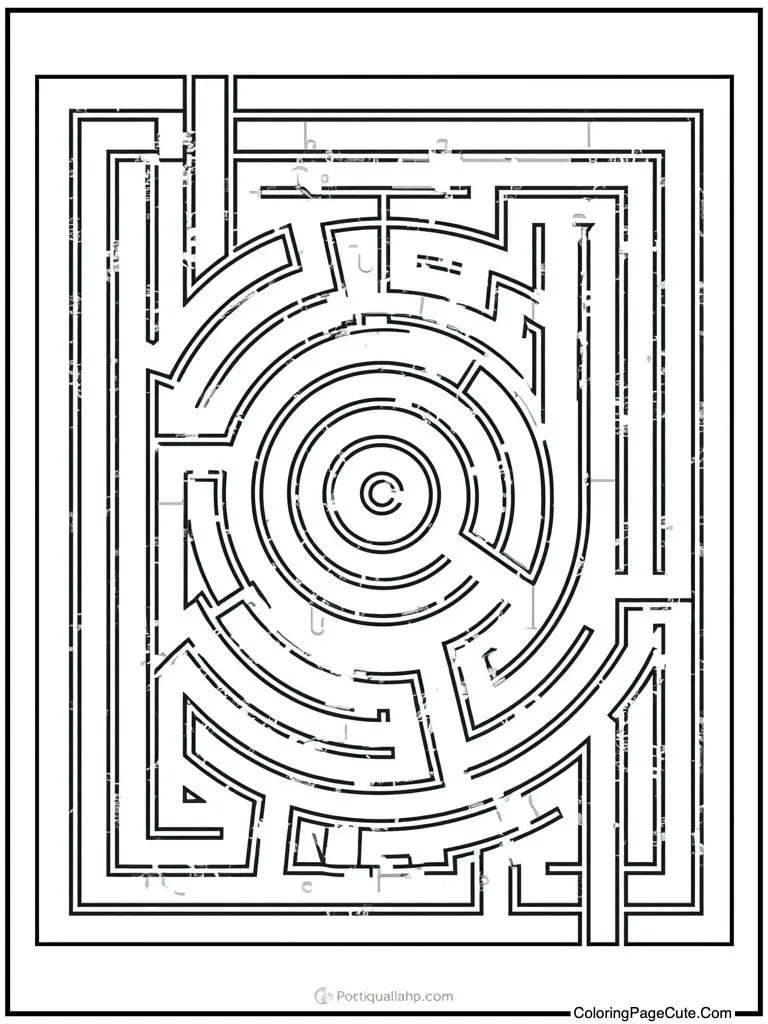 Complex labyrinth template