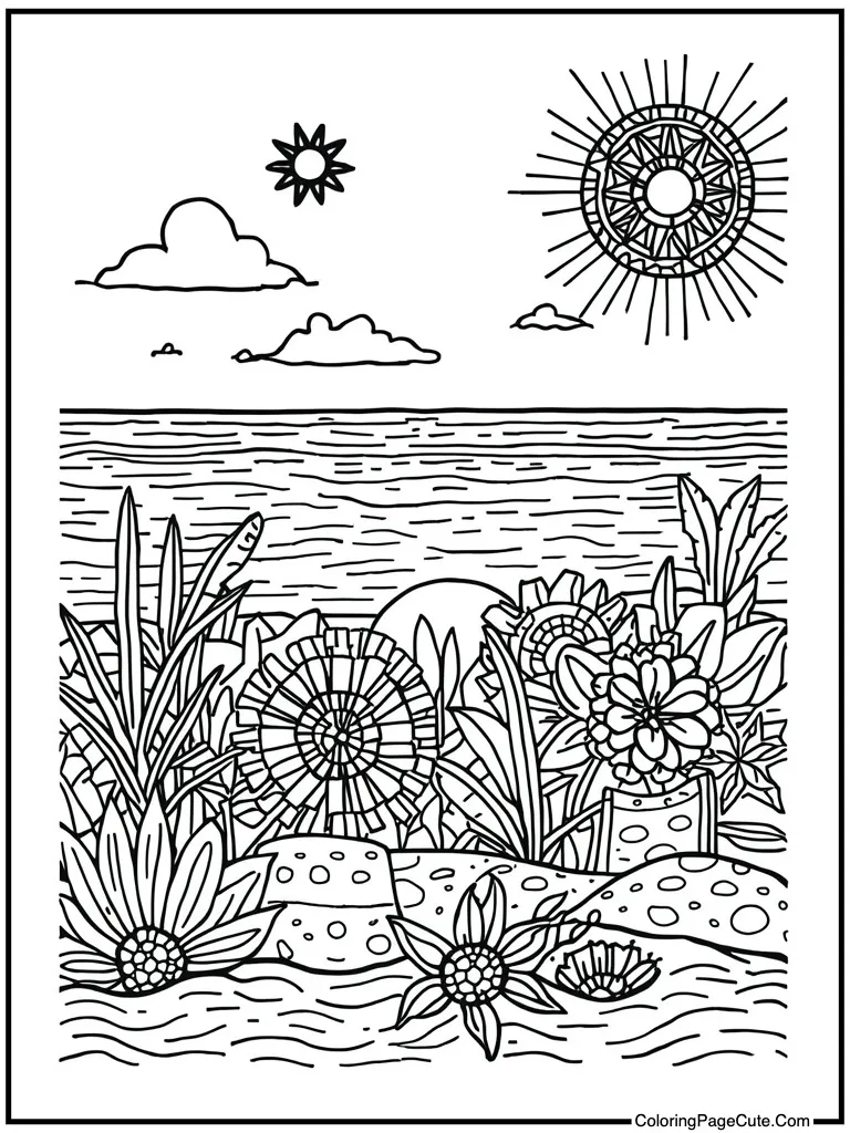 Intricate summer illustration