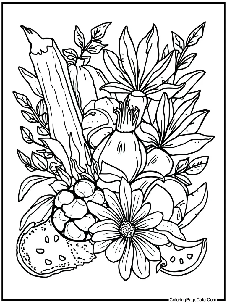 Detailed food illustration