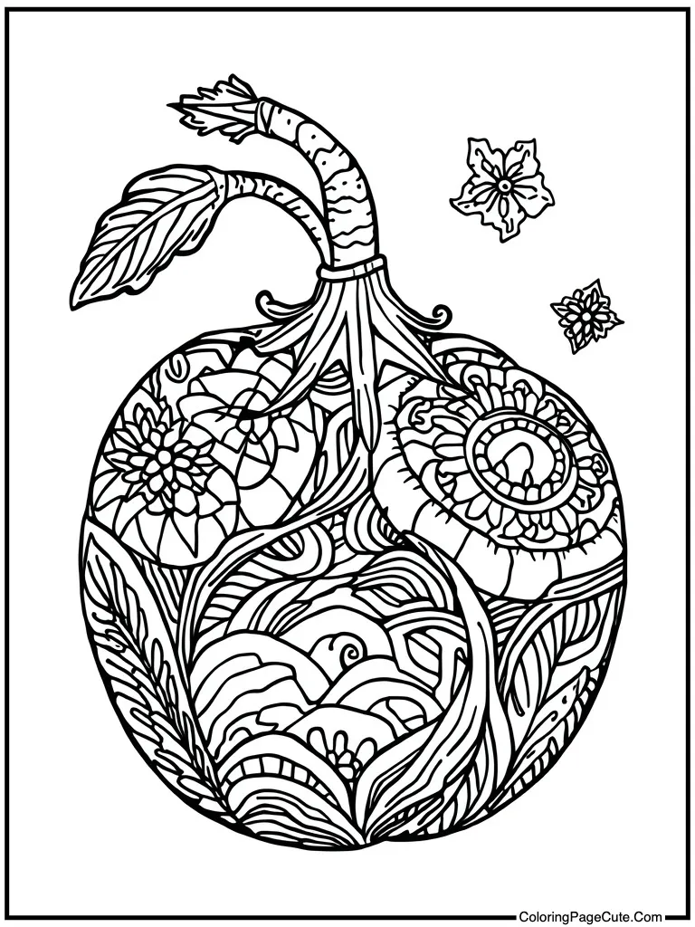 Intricate vegetable illustration