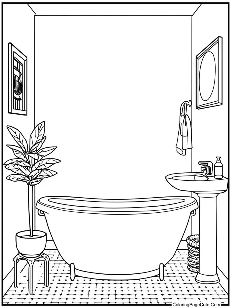 Complex bathroom template