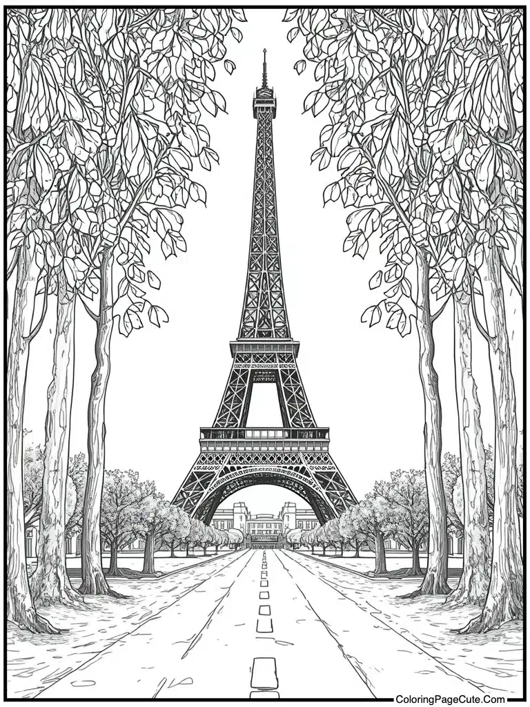Paris tower scenic view