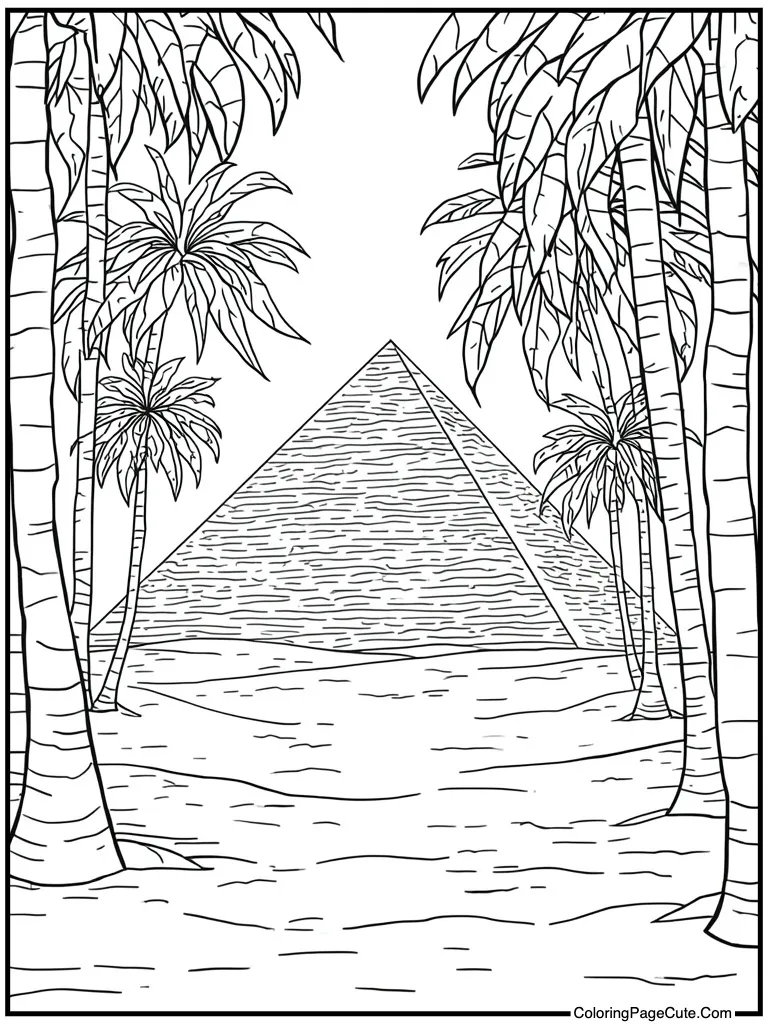 Egyptian pyramid desert sand