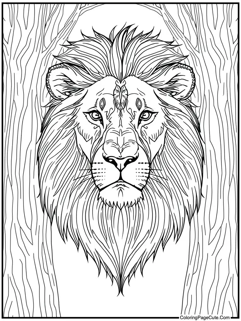 Lion mane detailed hair