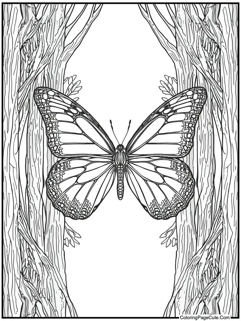 Butterfly wings symmetrical art