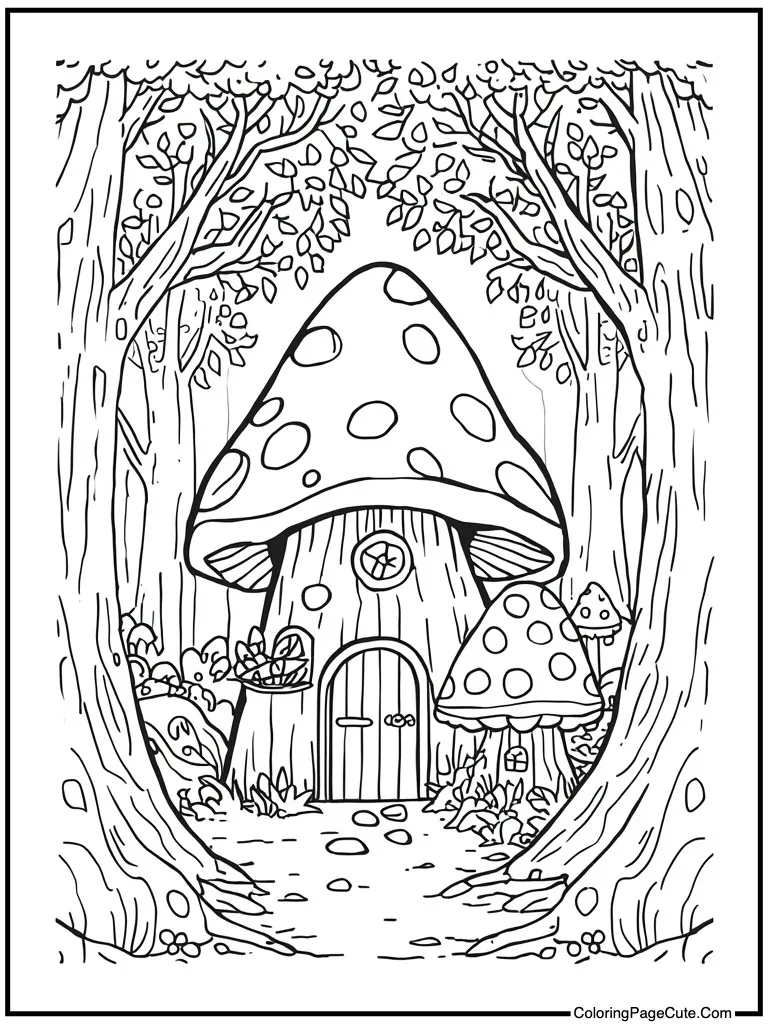 Mushroom house fairy tale